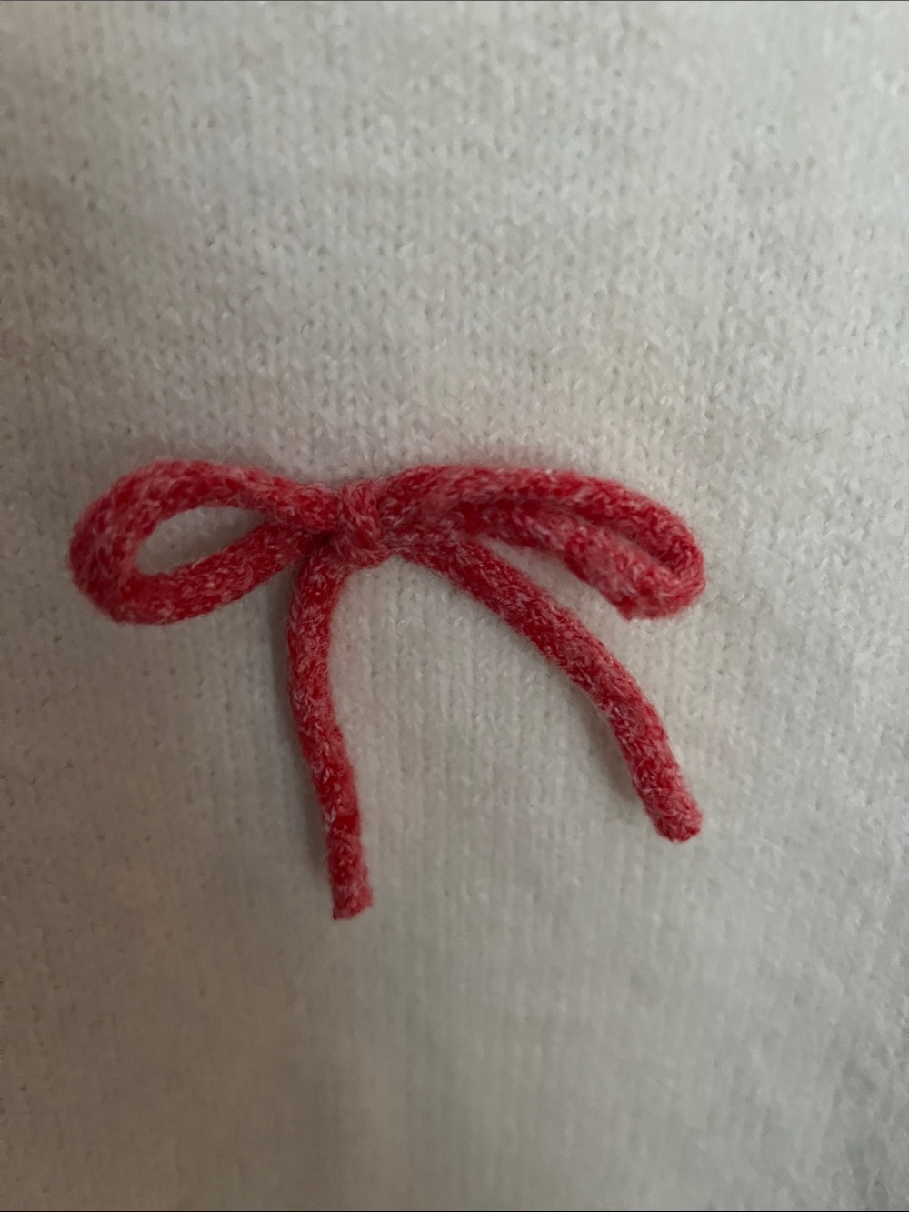 NEW! Dreamers By Debut whimsical off-white sweater with yarn bows XL - Picture 5 of 12